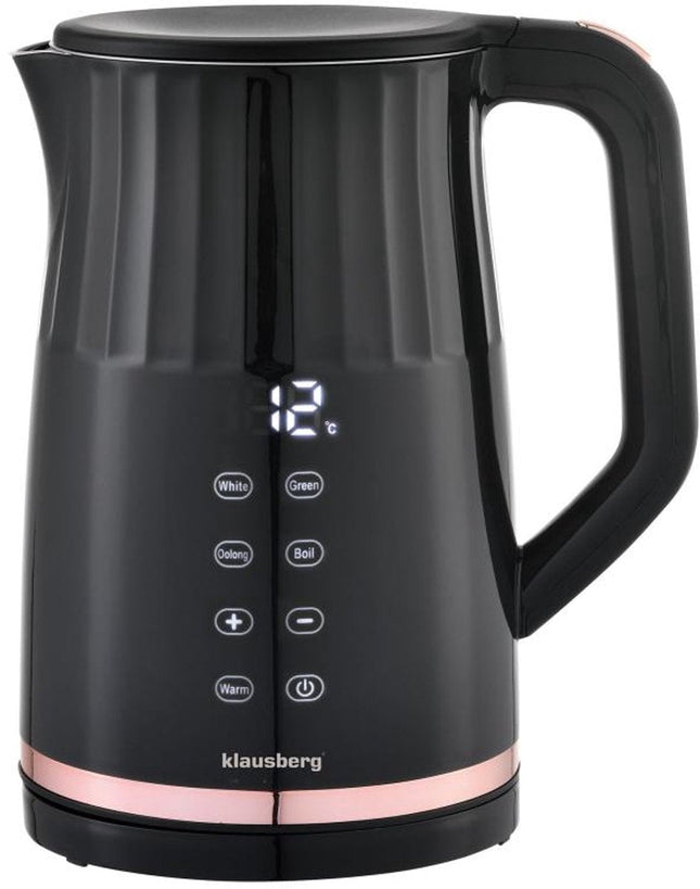 Klausberg KB-7896 Bouilloire Électrique – 1,7 Litre, Affichage LED, 13 Niveaux de Température, Fonction Maintien au Chaud