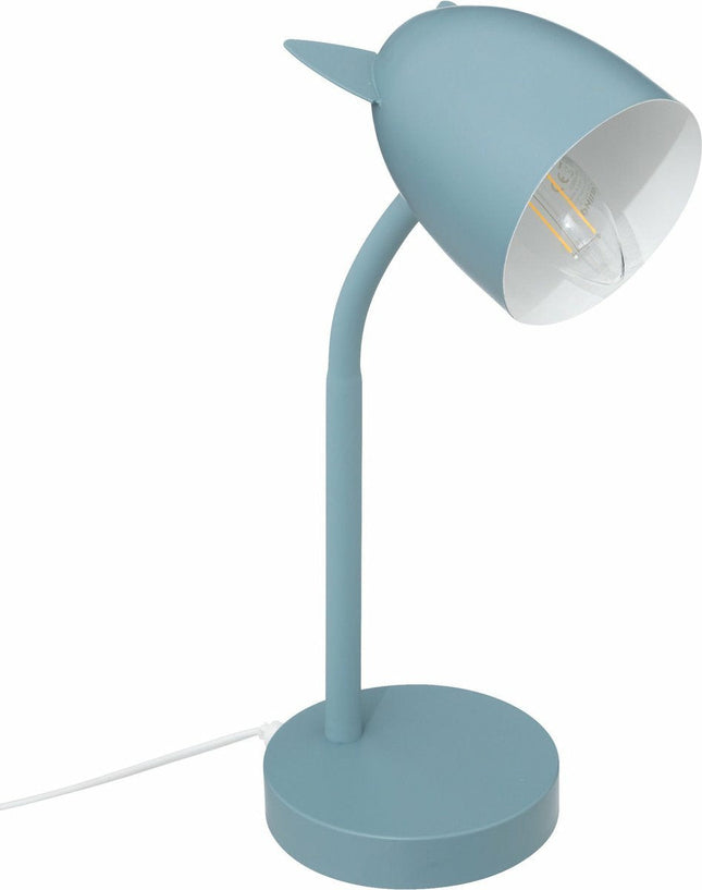 Lampe de bureau Atmosphera pour enfant - avec oreilles - bleue - métal - 18 x 12,5 x 31 cm - lampe de table
