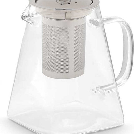 Vivalto Design Theepot - 800 ml - glas - transparant - deksel/handvat/infuser - theekan