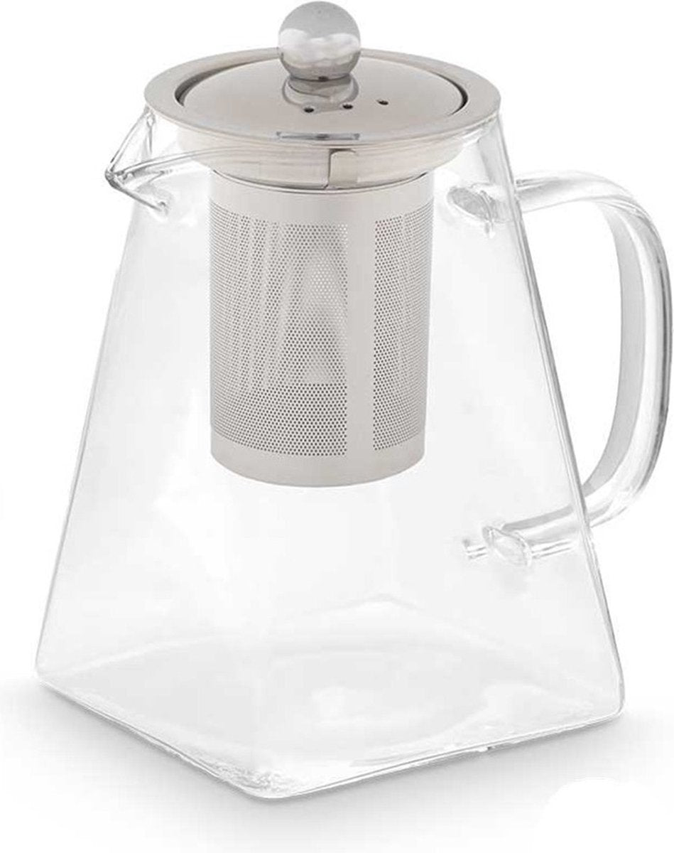 Vivalto Design Teapot - 800 ml - glass - transparent - lid/handle/infuser - teapot