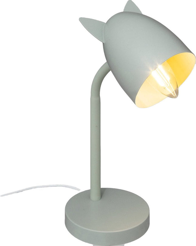Atmosphera Lampe de bureau enfant - avec oreilles - vert - métal - 18 x 12,5 x 31 cm - lampe de table