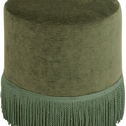 Pouffe velours Atmosphera Alanya - Ø38xH38cm - Vert