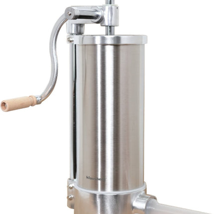 Klausberg KB-7927 Poussoir à Saucisses Vertical | Capacité 5 kg | Acier Inoxydable | Professionnel | Avec 6 Entonnoirs | Hachoir à Viande