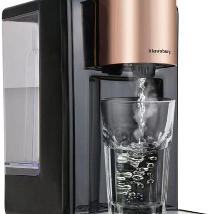 Klausberg KB7879 Distributeur d'eau chaude – 2,2 Litres – Contrôle de la température (45-100°C) – Noir & Rose Gold – 2600W - Distributeur d'eau chaude