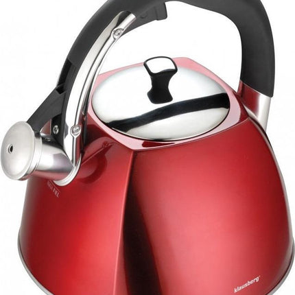 Klausberg KB-7258 bouilloire sifflante - 3L - inox - toutes sources de chaleur