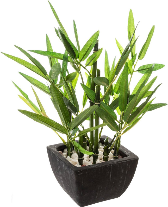 Atmosphera - Plante artificielle en pot, bambou décoratif 26 cm