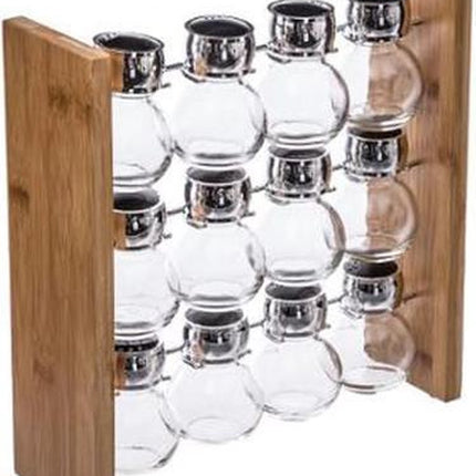 Secret de Gourmet Étagère à épices en bambou - Rotative