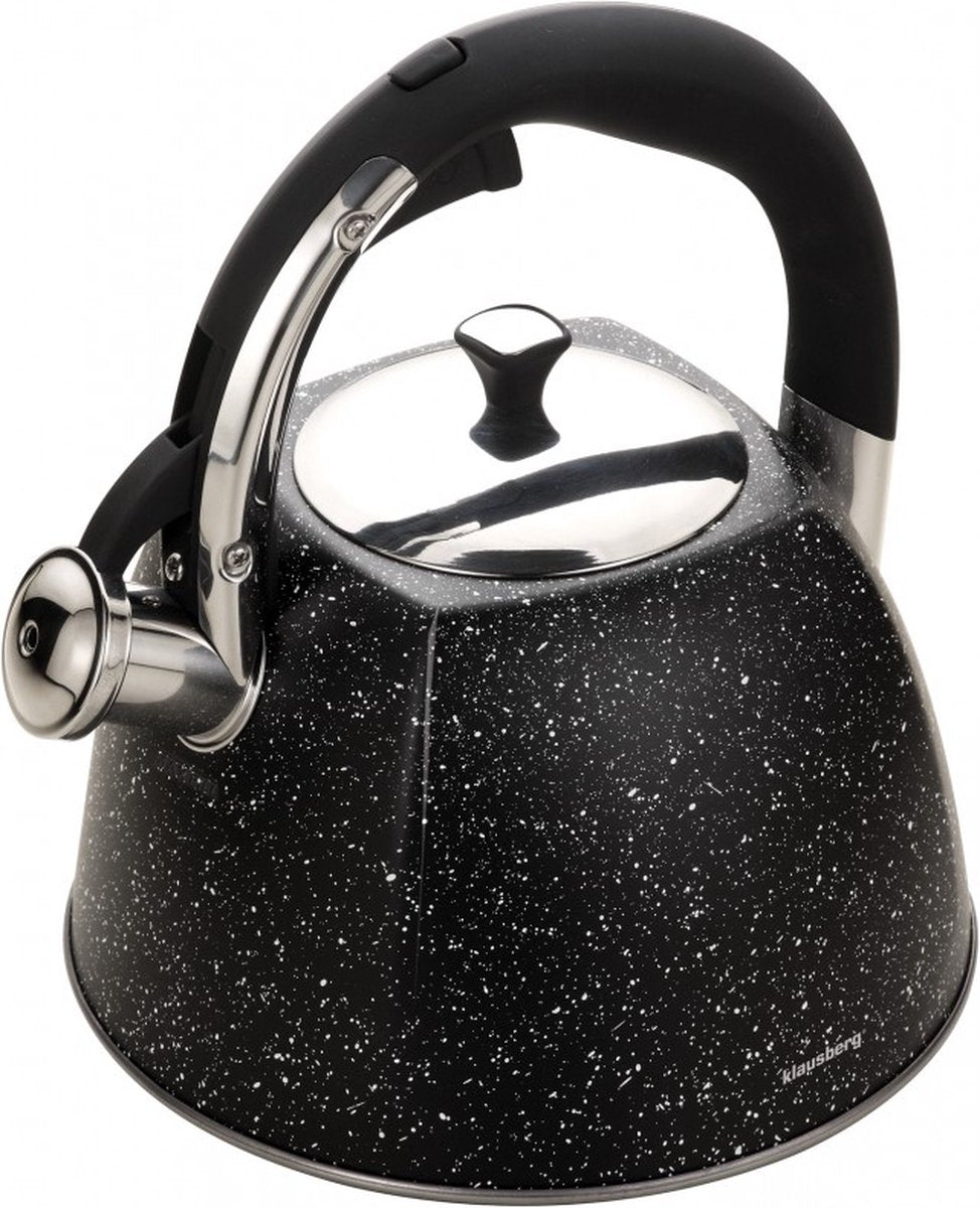 Klausberg KB-7259 Pfeifkessel - 3L - Edelstahl - alle Wärmequellen