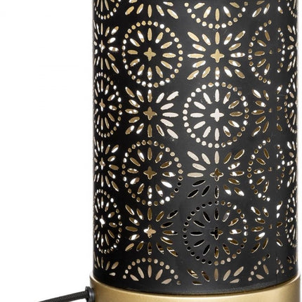 Tafellamp - mandala patroon - zwart - goud - E14