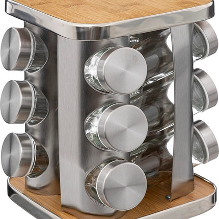 5Five Support d'épices rotatif - Incl. 12 pots à épices
