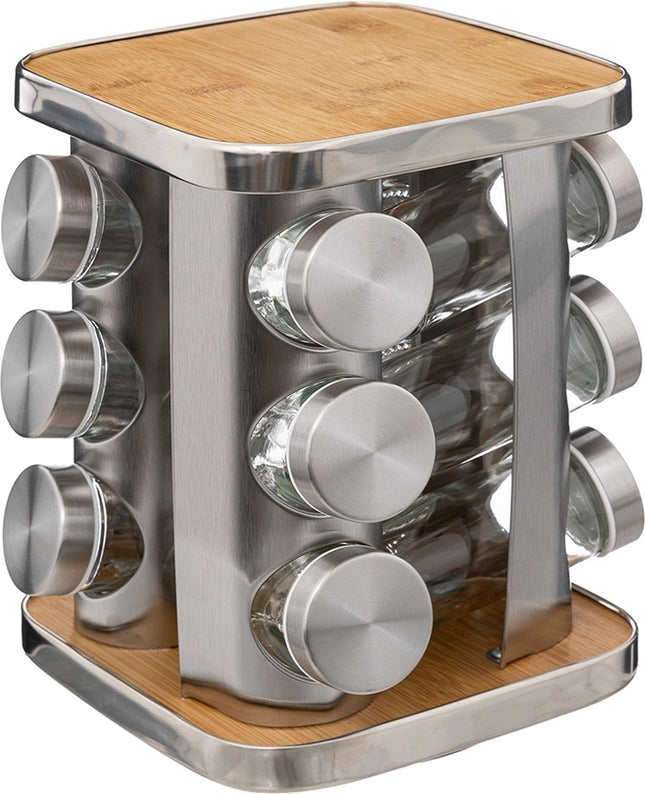5Five Support d'épices rotatif - Incl. 12 pots à épices
