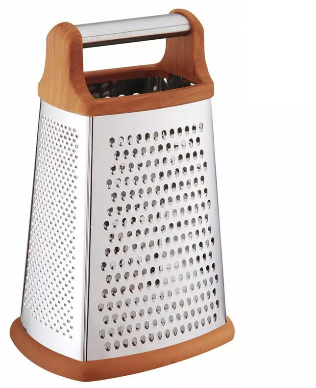 Kinghoff KH4088 - Râpe en acier inoxydable de haute qualité - 4 surfaces de râpage différentes - Poignée confortable - Idéale pour le fromage, les légumes et plus encore