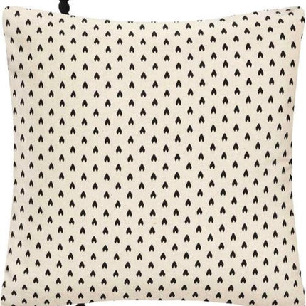 Housse de coussin visage blanc et noir 40 x 40 cm