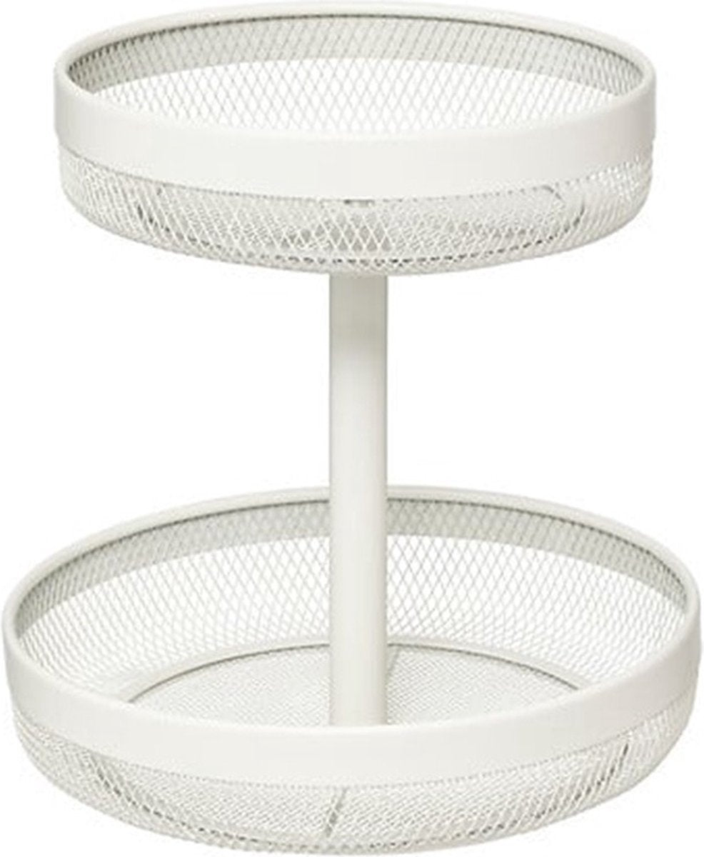 5Five Fruit bowl / fruit basket 2-tier model Double Fruit - metal - D30 x H31 cm - white - round - High-capacity fruit bowls