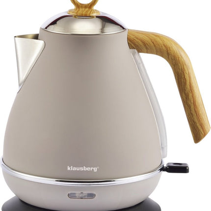 Klausberg 7707 - Bouilloire Rétro - 1,7L - Inox - Beige