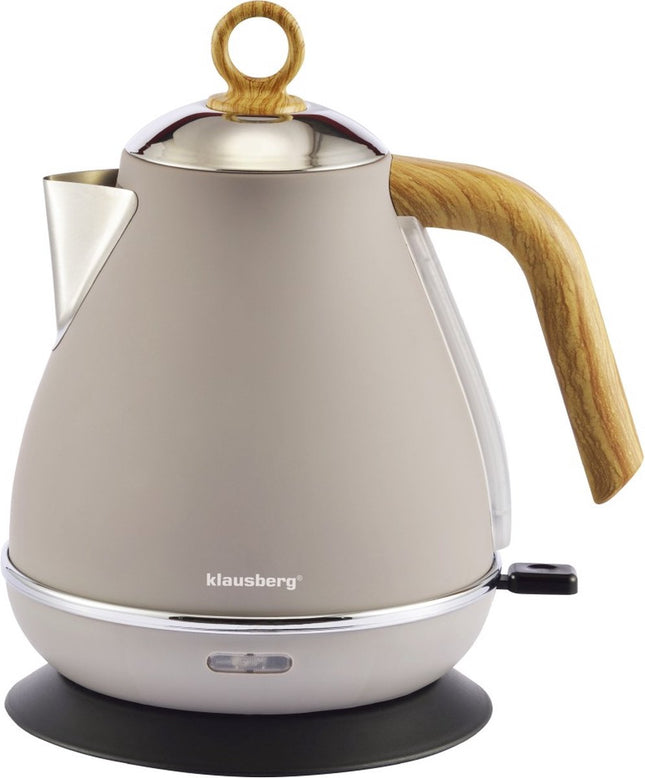 Klausberg 7707 - Bouilloire Rétro - 1,7L - Inox - Beige