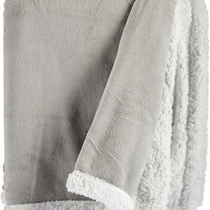 Fleece Deken Lichtgrijs Wit (130 x 170 cm)