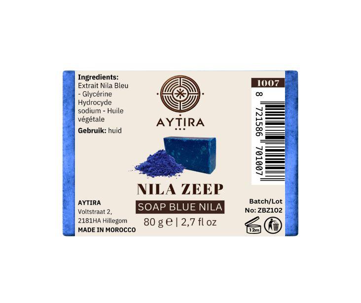 AYTiRA Nila zeep 80 g – Blue Nila soap met glycerine en plantaardige olie