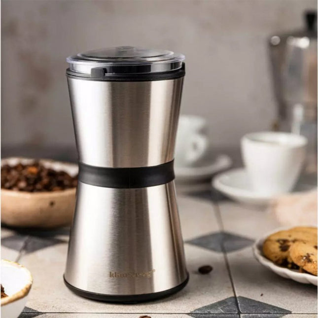 Klausberg KB7603 Moulin à Café Électrique - Réservoir et Lame en Acier Inoxydable - 200W - Mouture Fine ou Grossière