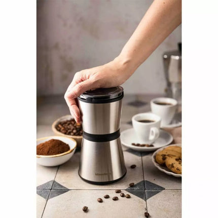 Klausberg KB7603 Moulin à Café Électrique - Réservoir et Lame en Acier Inoxydable - 200W - Mouture Fine ou Grossière
