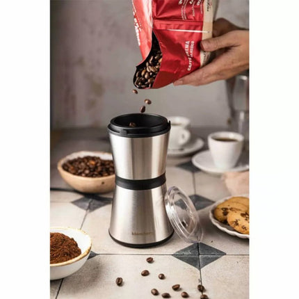 Klausberg KB7603 Moulin à Café Électrique - Réservoir et Lame en Acier Inoxydable - 200W - Mouture Fine ou Grossière