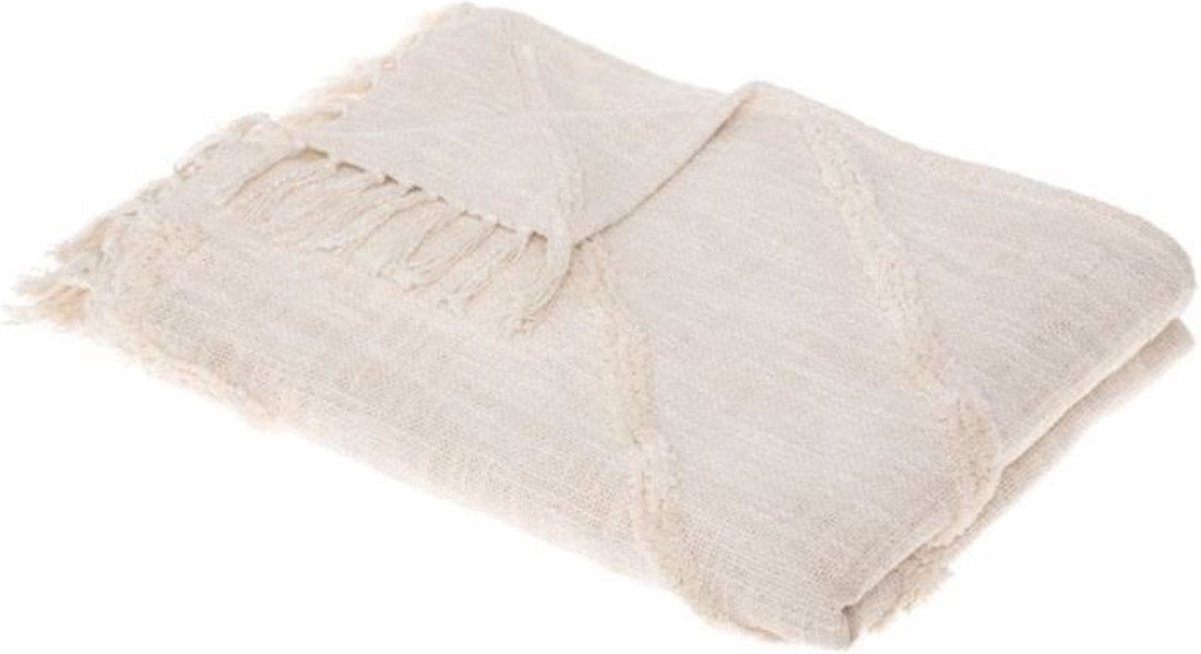 Tuft Inca bedsprei ivoor – 130 x 180 cm