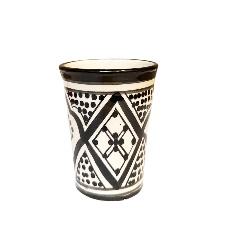 Coupe marocaine Safi – Poterie noire et blanche