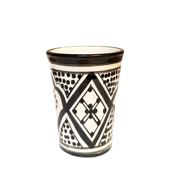 Coupe marocaine Safi – Poterie noire et blanche