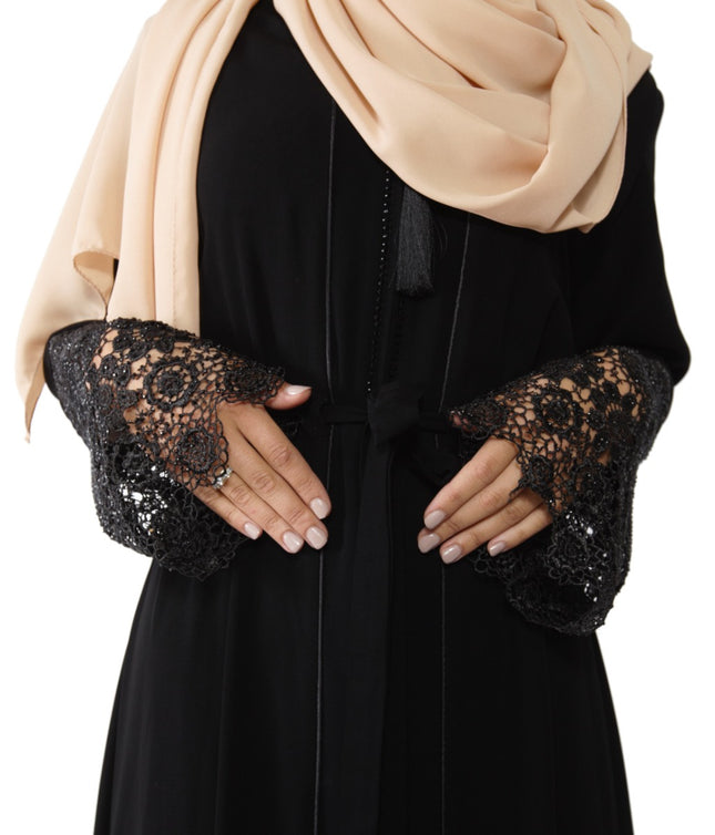 Abaya luxueuse en dentelle