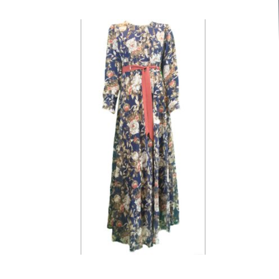 Abaya Floral blauw