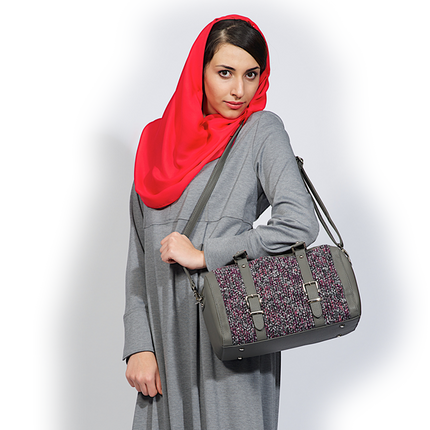 Abaya Gris Plume