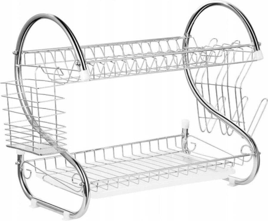 Metal Dish Drying Rack with Drip Tray | Dish Drainer