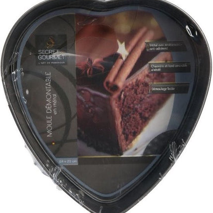 Moule à charnière - Forme de cœur - 24 x 23 cm - Métal