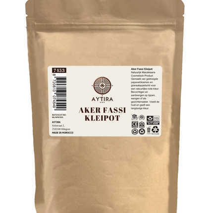 Aytira Aker Fassi Pot en Argile – Teinture Marocaine 100% Naturelle pour Lèvres et Visage