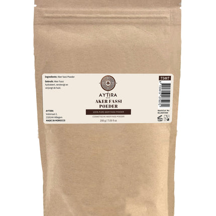 Aytira Poudre Aker Fassi 200g – Poudre 100% Naturelle de Pétales de Rose & Écorce de Grenade – Pour l'Hydratation & le Rajeunissement