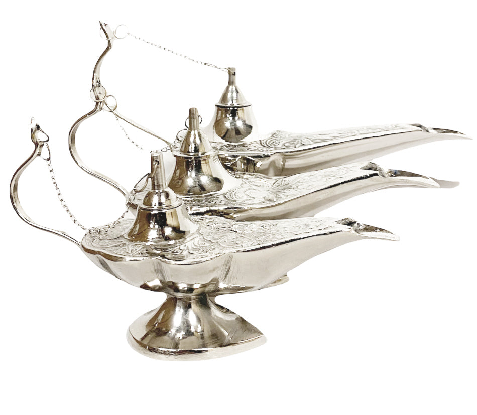 Aladdin wonderlamp van brons – handgemaakte sprookjeslamp, 13, 16 of 18 cm – foto 5