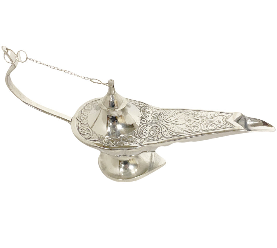 Aladdin wonderlamp van brons – handgemaakte sprookjeslamp, 13, 16 of 18 cm – foto 7