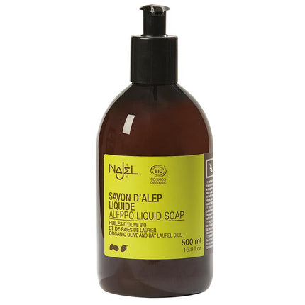 Savon d'Alep liquide bio avec flacon pompe 500ML