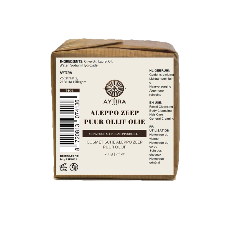 Aytira Aleppo zeep 200 g met 20% laurierolie – voor huid en haar