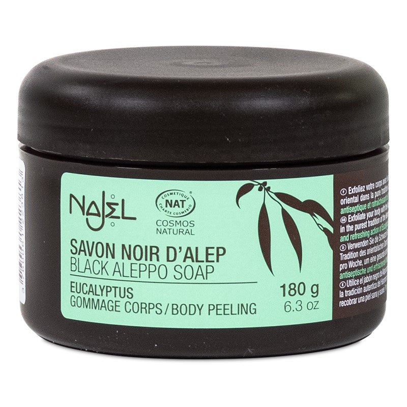 Aleppo black scrub soap eucalyptus