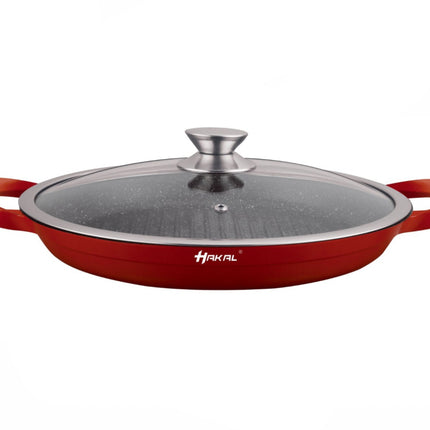 Grill de table en fonte d'aluminium anti-adhésive 32 cm