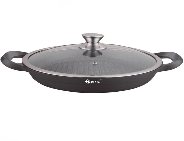 Grill de table en fonte d'aluminium anti-adhésive 32 cm