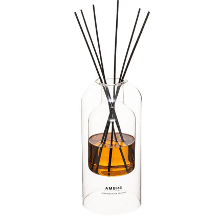 Diffuseur de parfum Ambre XL | 500 ML | 6 bâtonnets de rotin