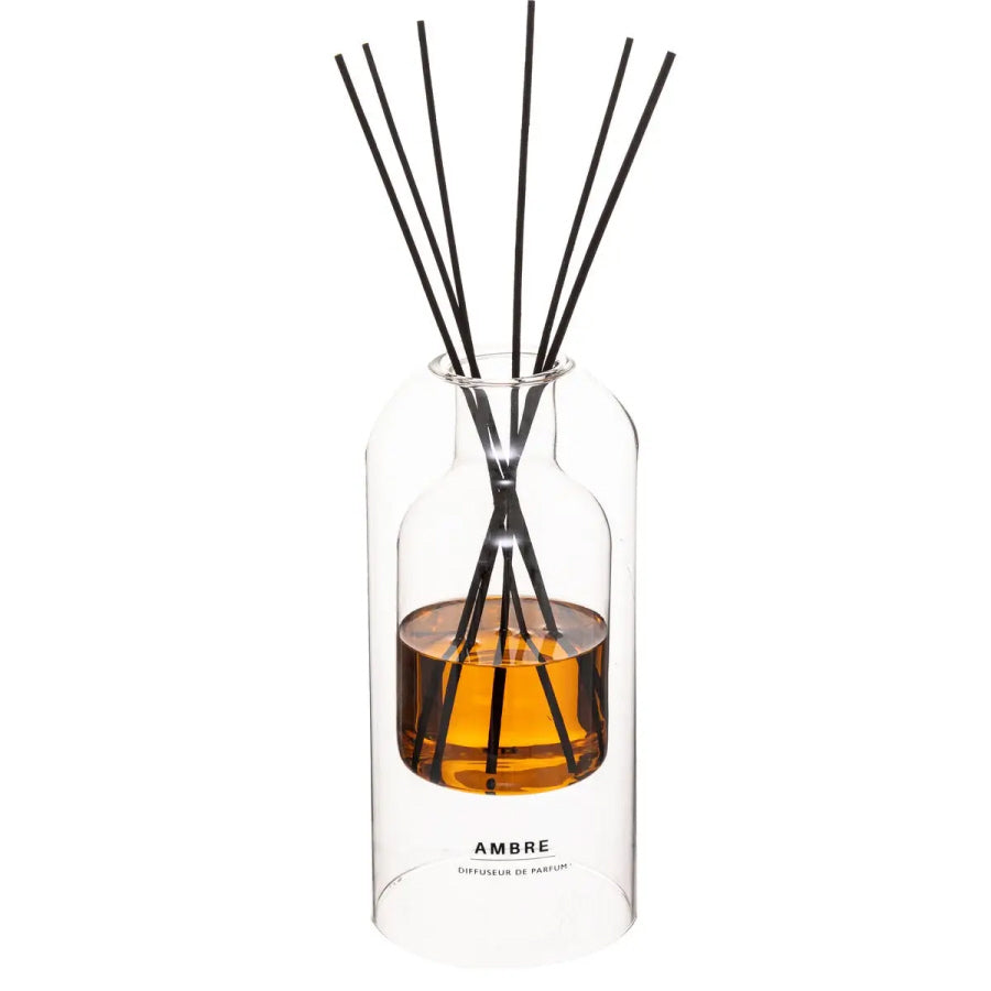 Amber Geurverspreider XL | 500 ML | 6 Rotanstokjes
