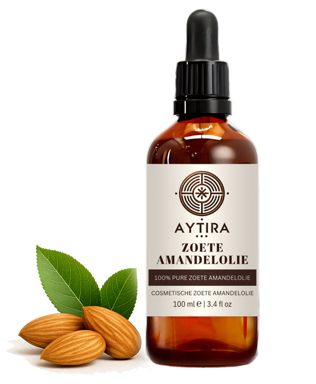 Aytira Huile d'Amande Douce 100ml – Huile 100% Pure et Naturelle – Pour la Peau et les Cheveux