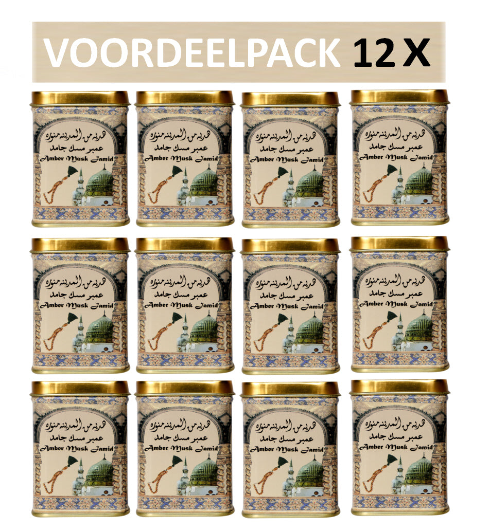 Hemani Amber Musk Jamid geurblokjes voordeel pack 12 stk
