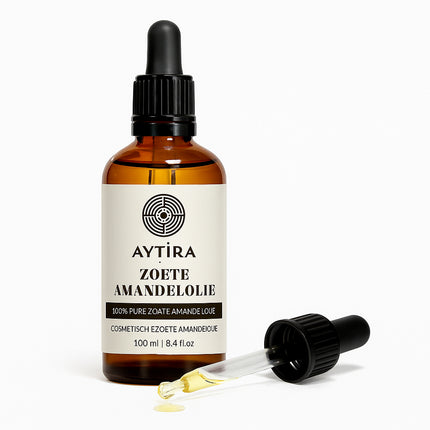 Aytira Huile d'Amande Douce 100ml – Huile 100% Pure et Naturelle – Pour la Peau et les Cheveux