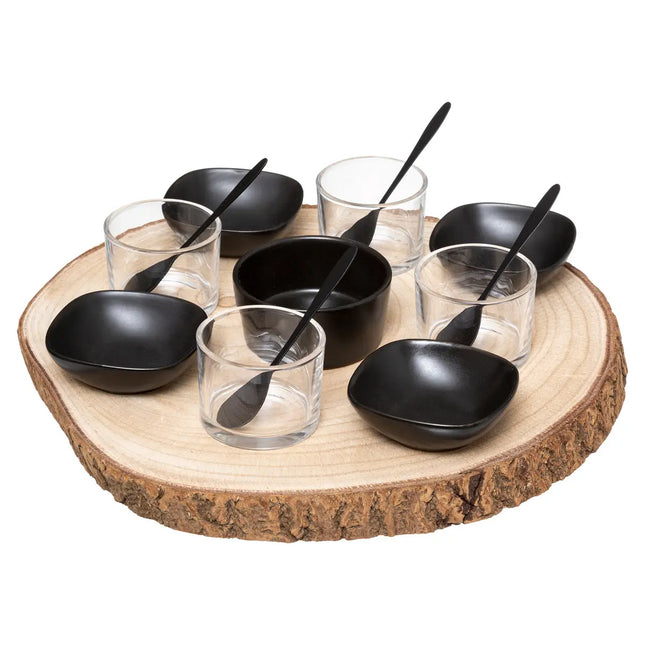 Service Apéritif 13 Pièces - Service Apéritif sur Planche en Bois