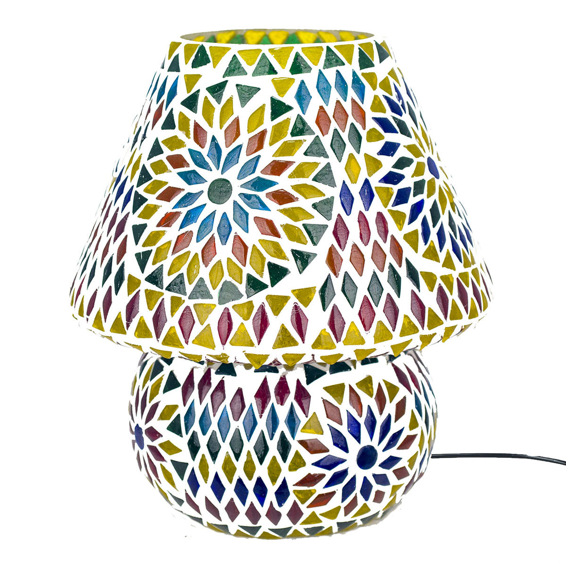Arabic Mosaic Table Lamp | Moroccan Lamp, Multicolored