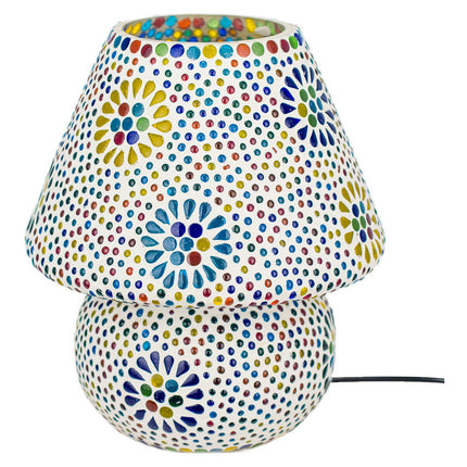 Lampe de table arabe | Lampe marocaine | Forme champignon | 22x18x18cm | Multicolore